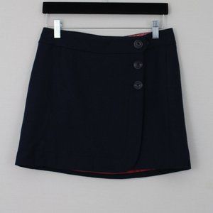 Vineyard Vines Navy Blue Wrap Wool Blend Skirt